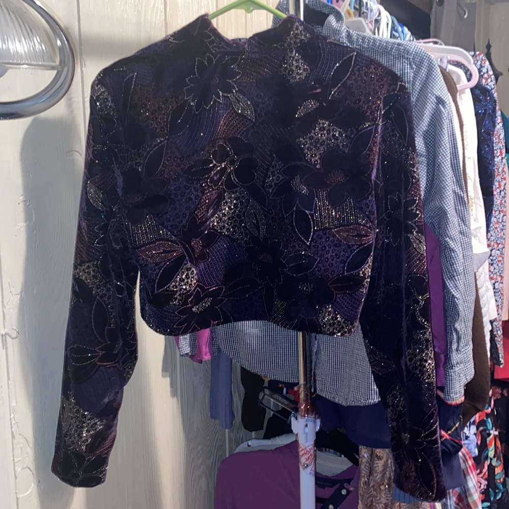 Vintage Jay Jacobs black velvet jacket - Picture 3 of 6